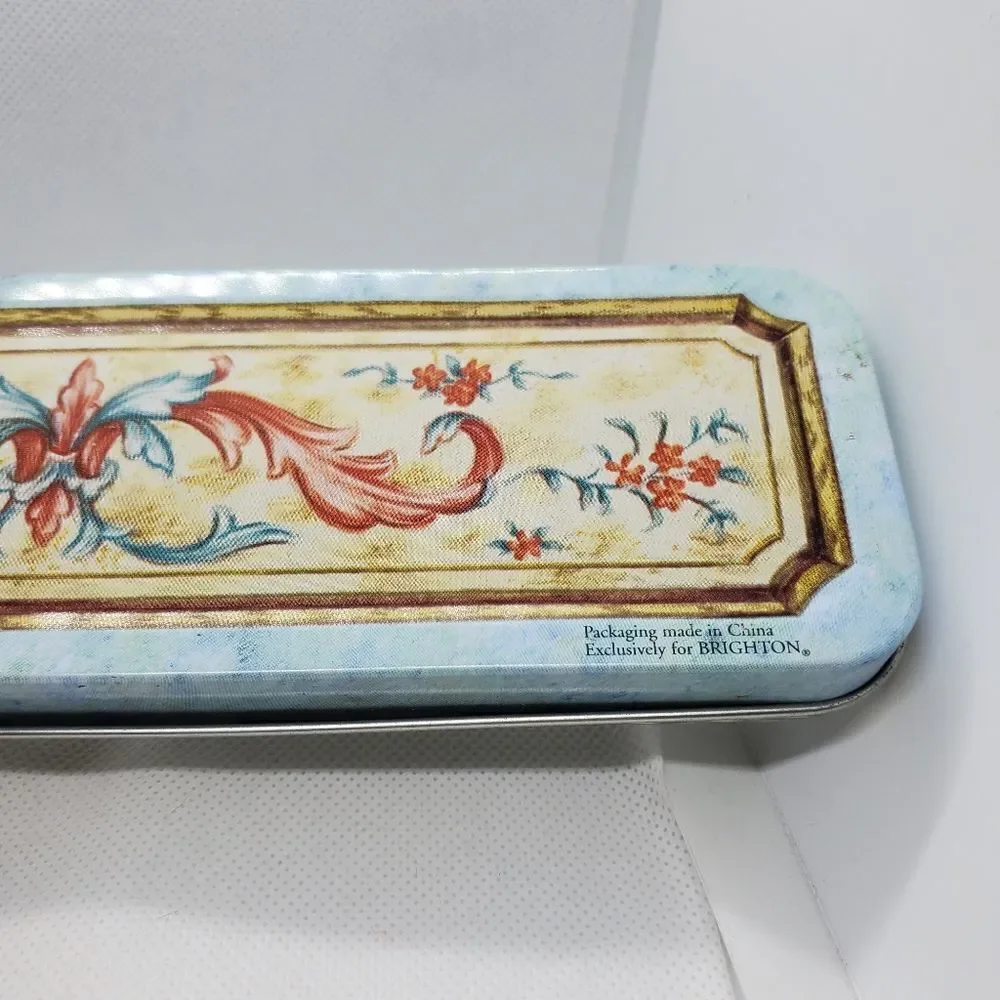 Brighton Blue, Cream, & Pink Floral Watch Tin